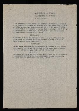 Ordine del giorno tabacchine di Apecchio - [1950]