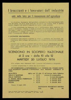 &quot;I braccianti e i lavoratori dell&#039;industria uniti&quot; - 1976