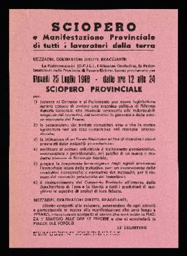 &quot;Sciopero e manifestazione provinciale&quot; - [1968]