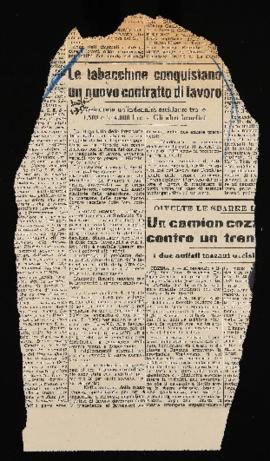 &quot;Le tabacchine conquistano un nuovo contratto di lavoro&quot; - 1952