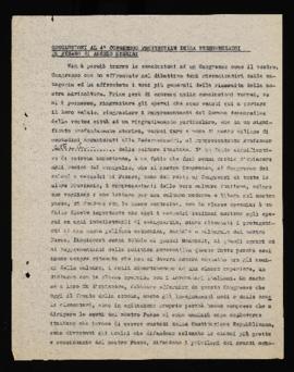 Conclusioni di Angelo Negrini al IV Congresso - 1955