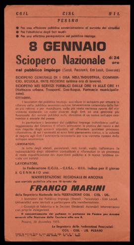 &quot;8 gennaio sciopero nazionale&quot; - 1975