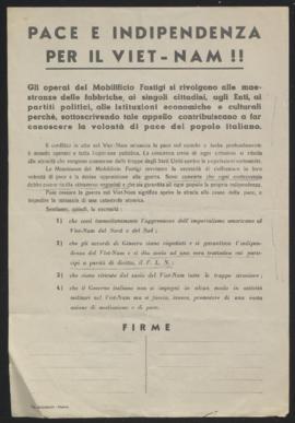 &quot;Pace e indipendenza per il Viet-Nam!!&quot; - [197-?]