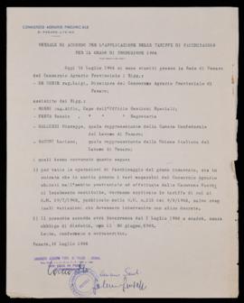 Applicazione tariffe di facchinaggio - 1964