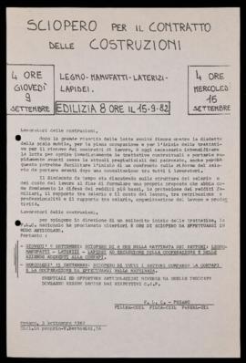 &quot;Sciopero per il contratto delle costruzioni&quot; - 1982