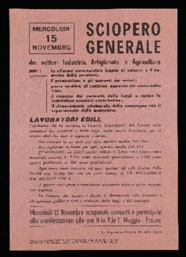 Sciopero generale dei settori industria, artigianato, agricoltura&quot; [1967]