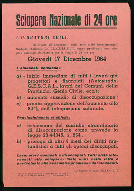 &quot;Sciopero nazionale di 24 ore&quot;