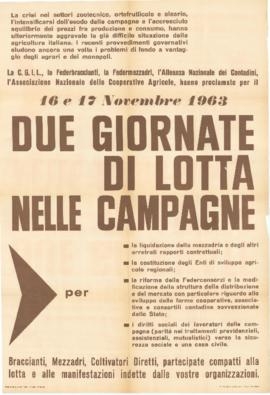 &quot;Due giornate di lotta nelle campagne&quot; - 1963