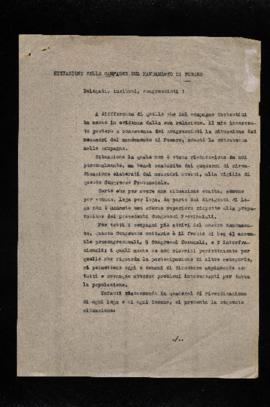 &quot;Situazione nelle campagne del mandamento di Pesaro&quot; - 1952