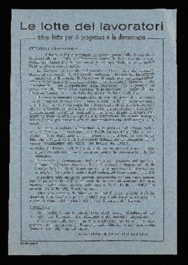 &quot;Le lotte dei lavoratori sono lotte per il progresso e la democrazia&quot; - [196-]