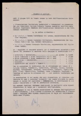 Accordo personale di trebbiatura - 1966