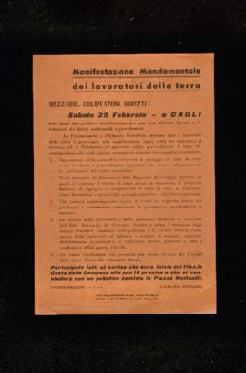 &quot;Manifestazione mandamentale dei lavoratori della terra&quot; - 1964