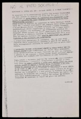 &quot;No al patto sociale!&quot; - 1982
