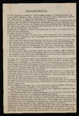 &quot;Risoluzione conclusiva&quot; - 1960
