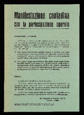 &quot;Manifestazione contadina con la partecipazione operaia&quot; -  [1968]
