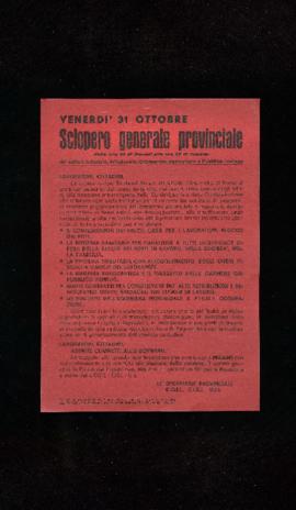 &quot;Sciopero generale provinciale&quot; - 1969