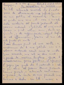 &quot;Relazione al Congresso di Sezione&quot; - 1971