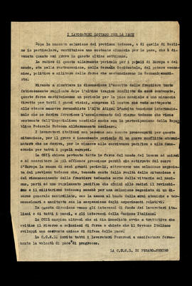 &quot;I lavoratori lottano per la pace&quot; - [196- ]