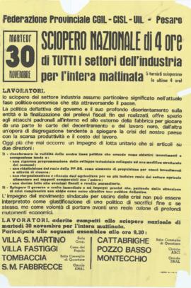 &quot;Sciopero nazionale di 4 ore&quot; - [1976]