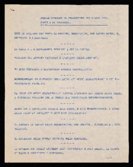 &quot;Parole d&#039;ordine da trasmettere con l&#039;altoparlante e da scriversi&quot; - [1963]