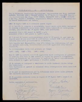 Accordo salariale lavoratori panettieri - 1966