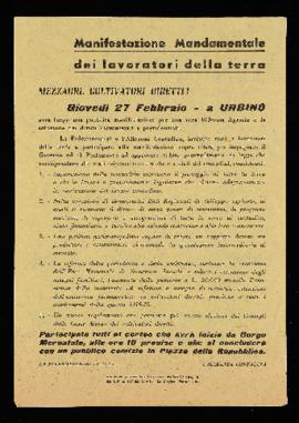 &quot;Manifestazione mandamentale dei lavoratori della terra&quot; - 1964
