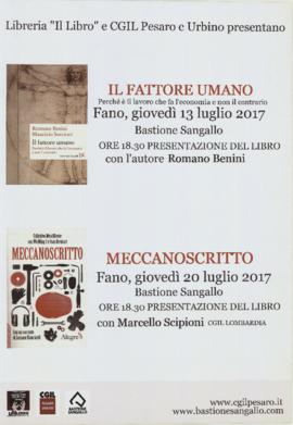 Fattore umano e Meccanoscritto - 2017