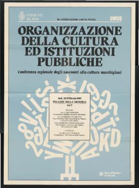 "Organizzazione della cultura ed istituzioni pubbliche"
