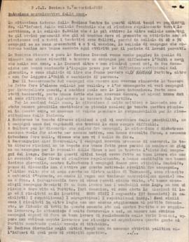 &quot;P.C.I. Sezione B. Venturini - Fano. Relazione organizzativa della zona&quot;