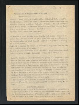 Verbale della riunione del 10 ottobre 1946 del Gruppo Rinascita di Fano