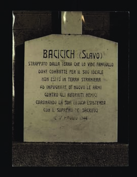 [Lapide del partigiano slavo Bacicich]