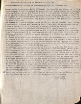 &quot;Riunione del Comitato di Sezione del 9/2/1949&quot;