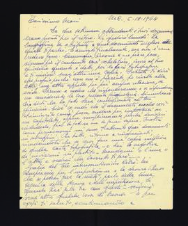 [Lettera di Augusto Pantanetti relativa allo scambio di documenti]