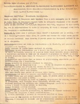&quot;Verbale della riunione del 6/8/1949&quot;