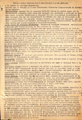 &quot;Verbale della riunione delle cellule n. 2 e 3 del 24/1/[1]949&quot;