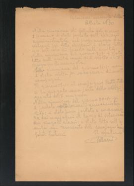 &quot;Relazione mensile della Cellula numero 20&quot;