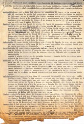 &quot;Verbale della riunione del Comitato di Sezione allargato del 13/11 1949&quot;