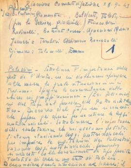 &quot;Riunione Comitati di Sezione 23-9-[19]49&quot;