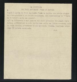 &quot;La conferenza del professore Aguinaldo Rossi su Catullo&quot;