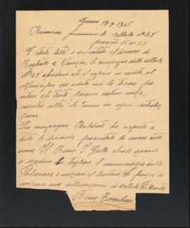 Verbale della riunione femminile del 19 settembre 1946 della Cellula numero 28 della Sezione di F...