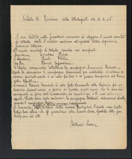 &quot;Verbale di riunione della Cellula femminile 28 del 12.9.46&quot;