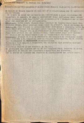&quot;Verbale del Comitato di Sezione del 20/8/1949&quot;