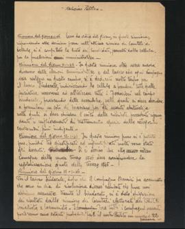 Relazione politica e amministrativa della Cellula numero 15 (Ferrovieri)