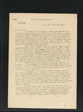 Comunicazione della Segreteria del Partito comunista italiano - PCI destinata alle sezioni